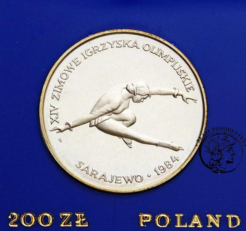 Polska PRL 200 złotych 1984 Sarajewo st.L/L-