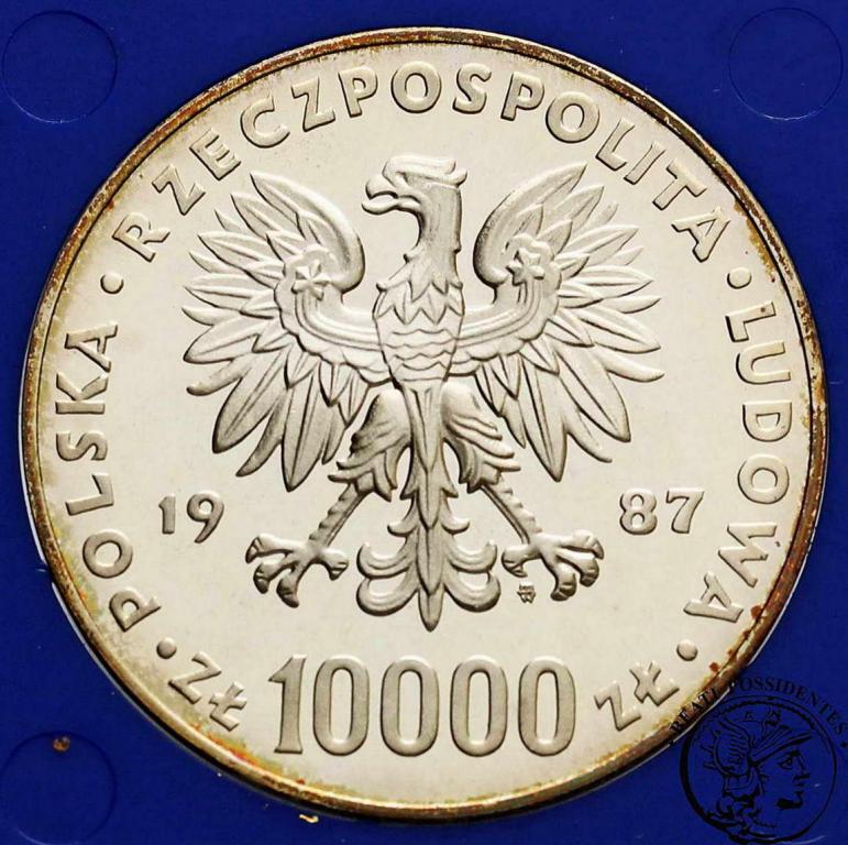 Polska PRL 10 000 złotych 1987 Jan Paweł II st.L