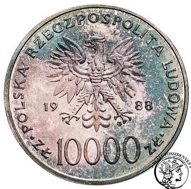 Polska 10 000 złotych 1988 Jan Paweł II st.L