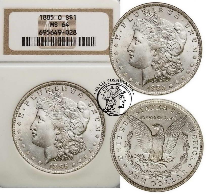 USA Dolar 1885 O-Nowy Orlean NGC MS64