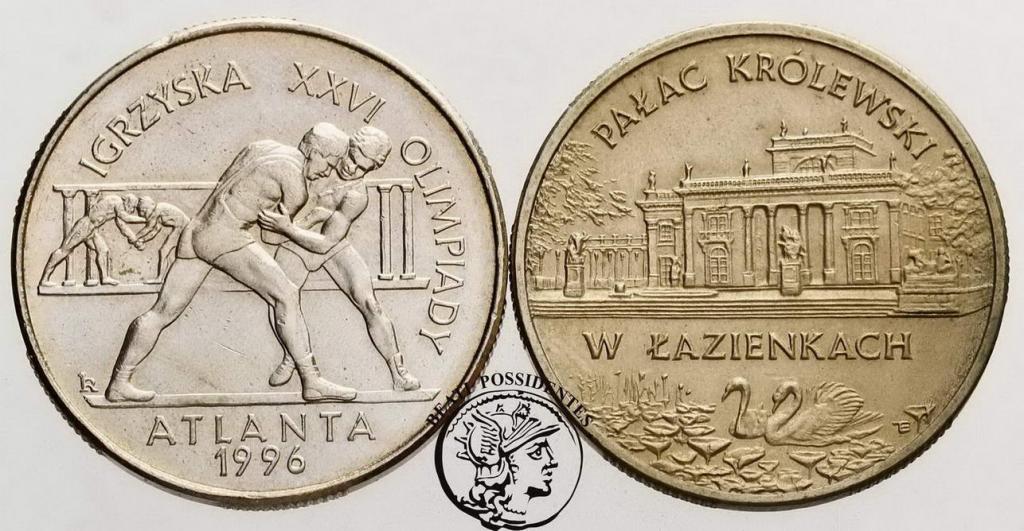 Polska III RP 2 złote 1995 Łazienki + Atlanta st.2