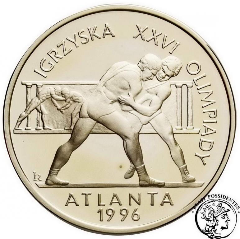 III RP 20 złotych 1995 Oly Atlanta zapaśnicy st.L