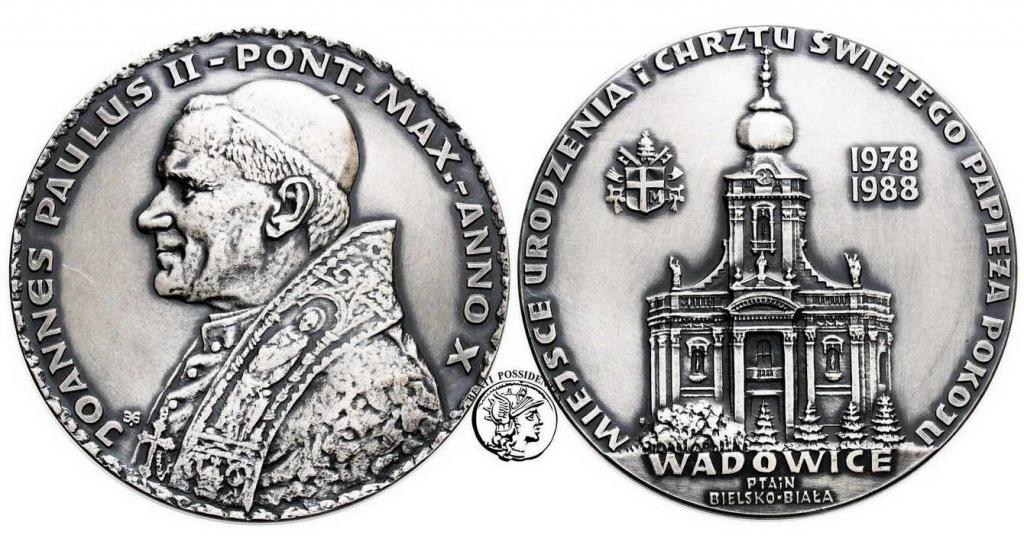 Polska medale papież Jan Paweł II lot 6 sztuk st.1