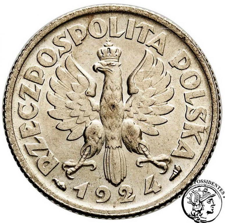 Polska II RP 1 złoty 1924 Paryż st.2