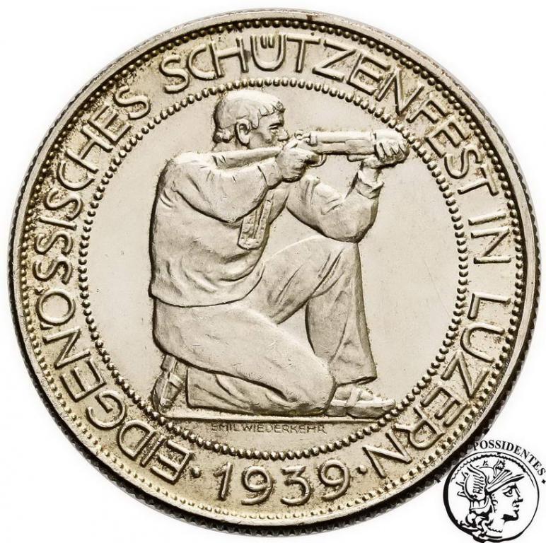 Szwajcaria 5 franków 1939 Luzern st.1-