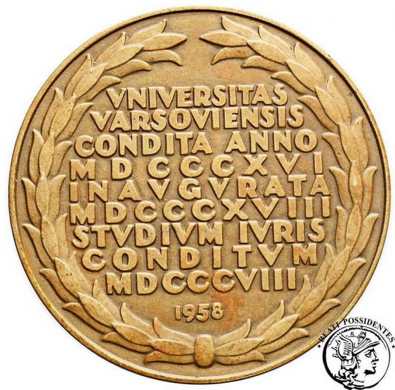 Polska medal 1958 Uniwersytet Warszawski st.2