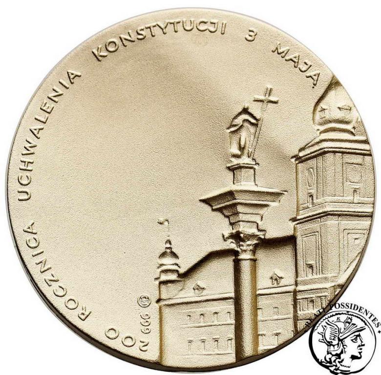 medal 1991 Jan Paweł II Konstytucja SREBRO st.1
