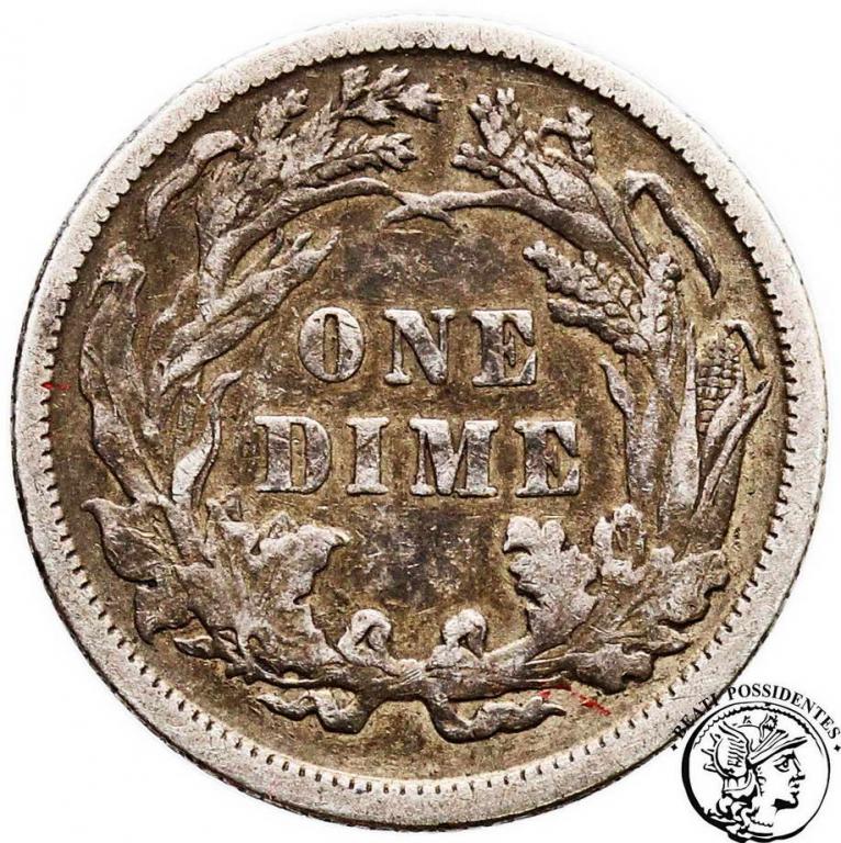 USA 10 centów 1883 st.3/3+