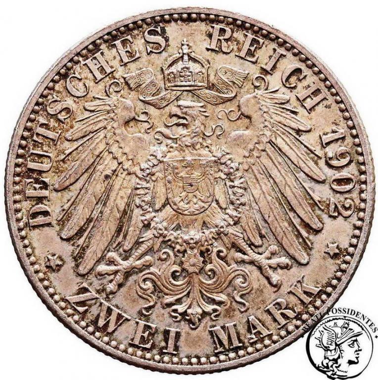 Niemcy Badenia 2 Marki 1902 st.3+