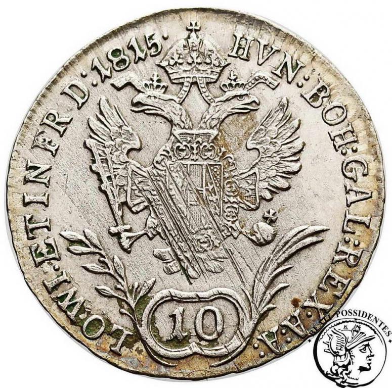 Austria 10 krajcarów 1815 B Kremnica st.2