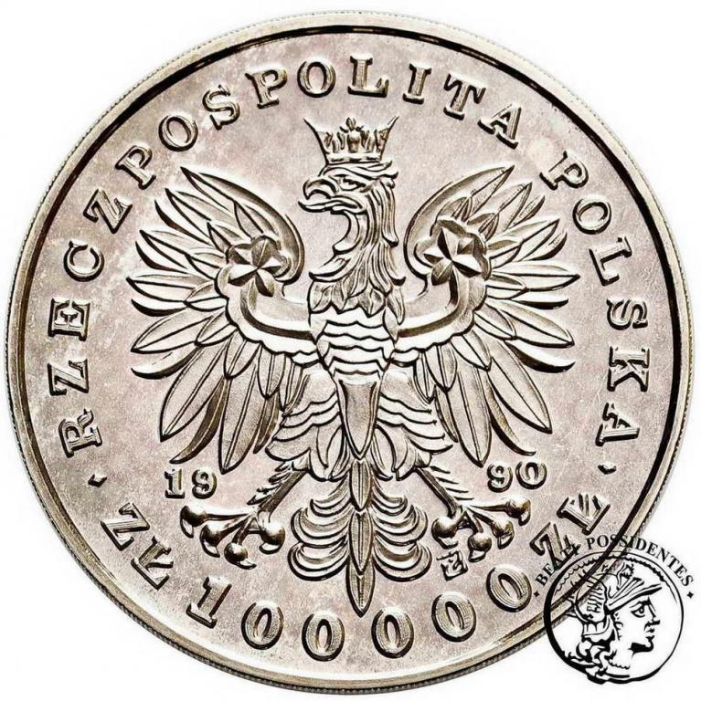 Polska III RP 100 000 złotych 1990 Kościuszko st.L