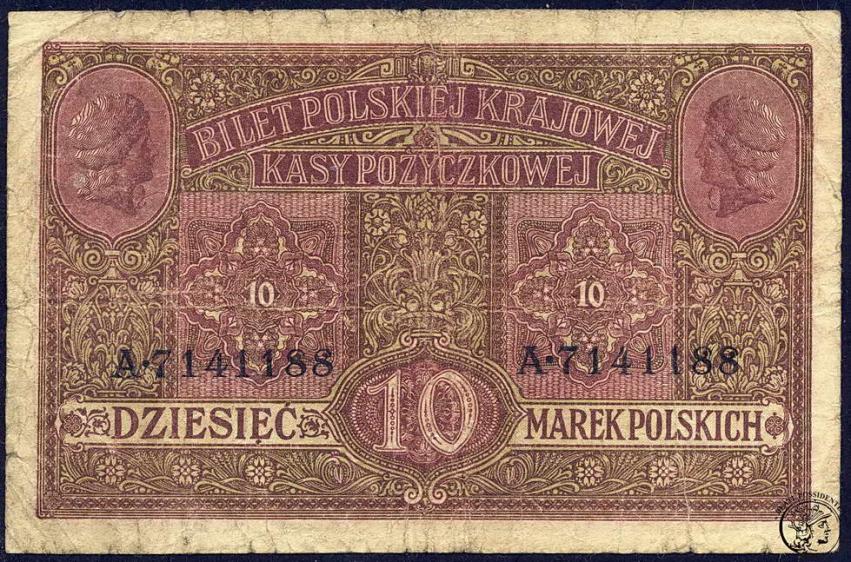 Polska 10 marek polskich 1916 ...generał st. 4
