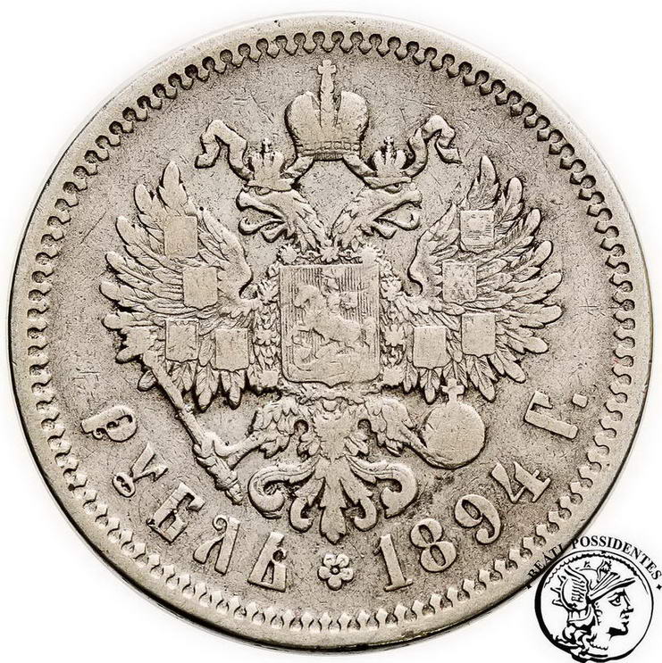 Rosja Aleksander III 1 Rubel 1894 st. 3-