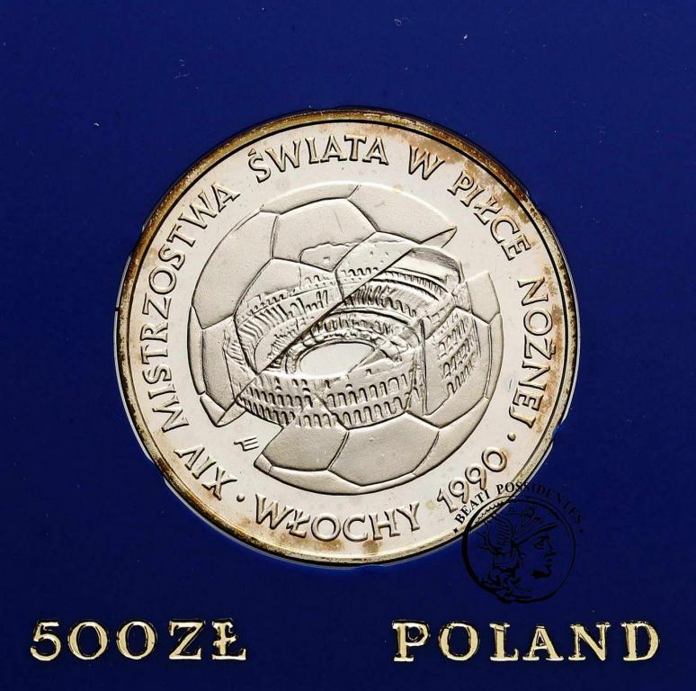 Polska PRL 500 złotych 1988 FIFA Włochy st.L