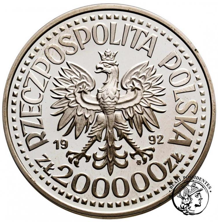 III RP 200 000 złotych 1992 Warneńczyk pop st.L/L-