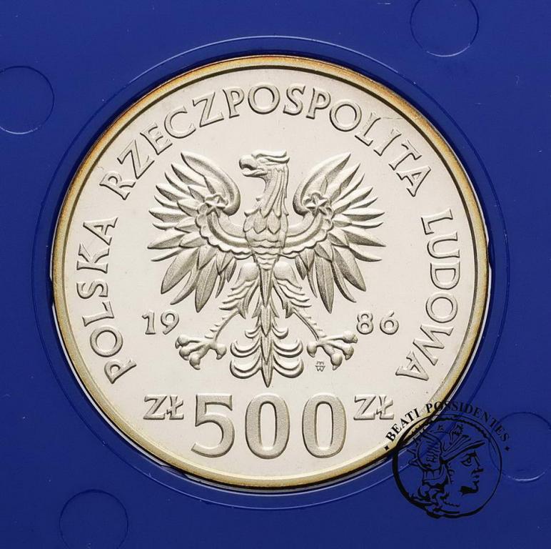 Polska PRL 500 złotych 1986 FIFA Meksyk st.L