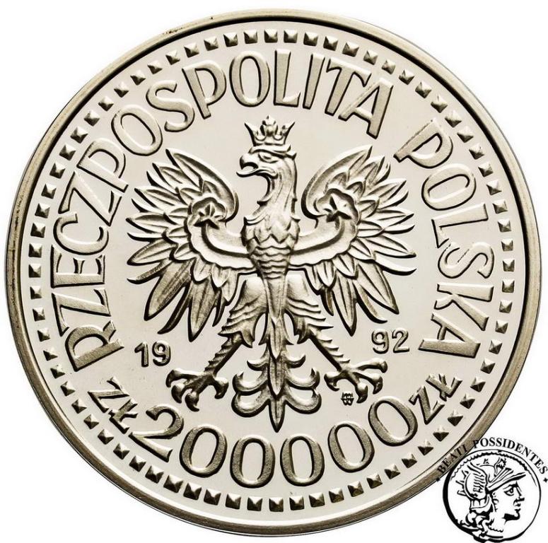 Polska III RP 200 000 złotych 1992 Staszic st.L