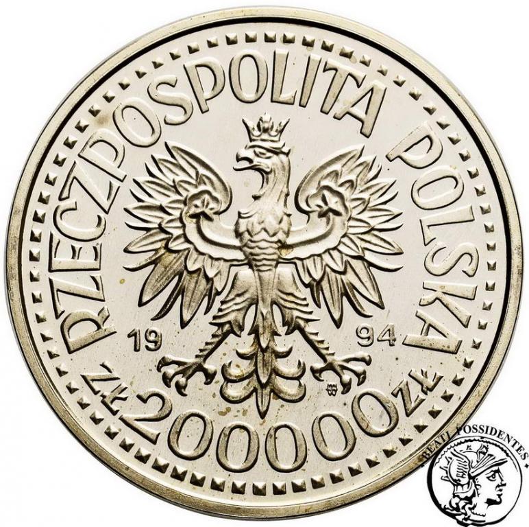 200 000 złotych 1994 Zygmunt I Stary półpostać stL