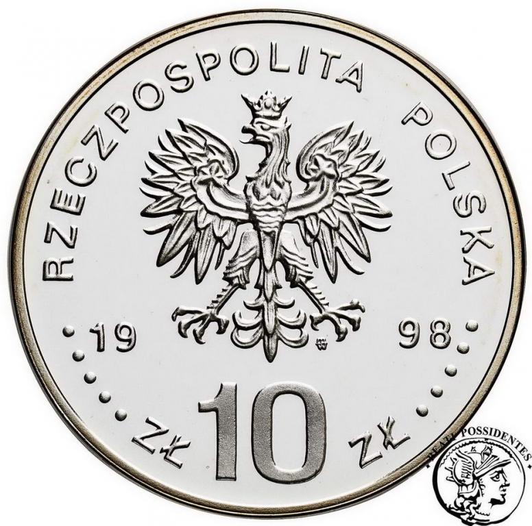 10 złotych 1998 Zygmunt III Waza półpostać st.L
