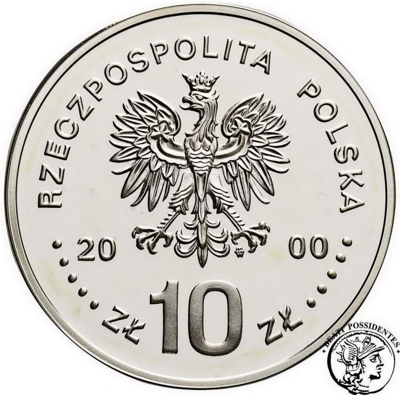 10 złotych 2000 Jan II Kazimierz popiersie st.L
