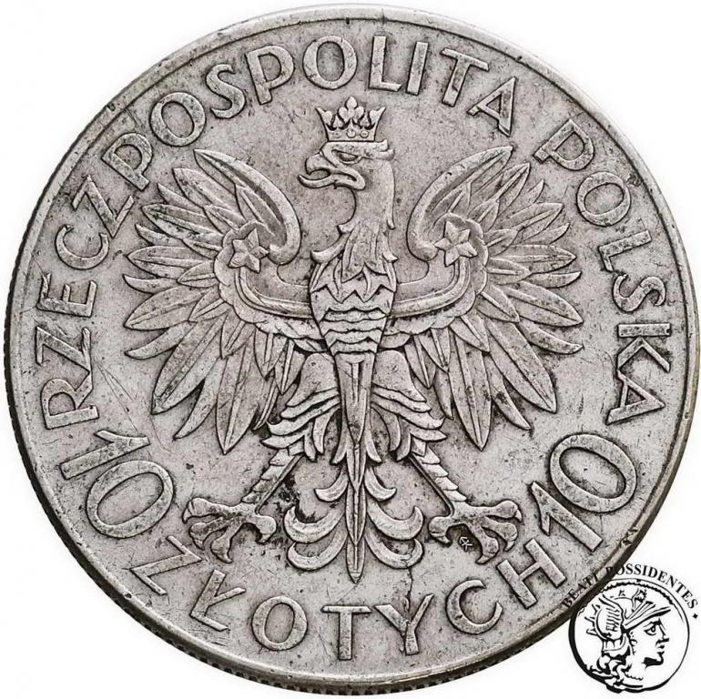 Polska Sobieski 10 złotych 1933 st. 3