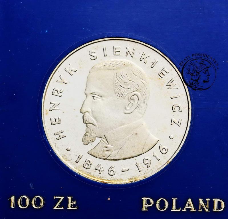 Polska PRL 100 złotych 1977 Henryk Sienkiewicz stL