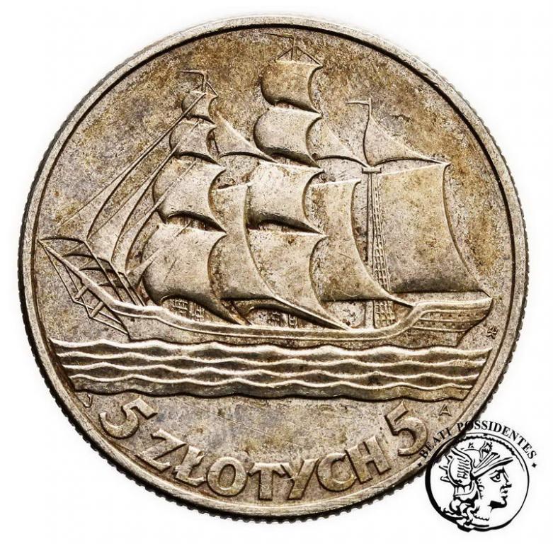 Polska II RP 5 złotych 1936 okręt st. 3