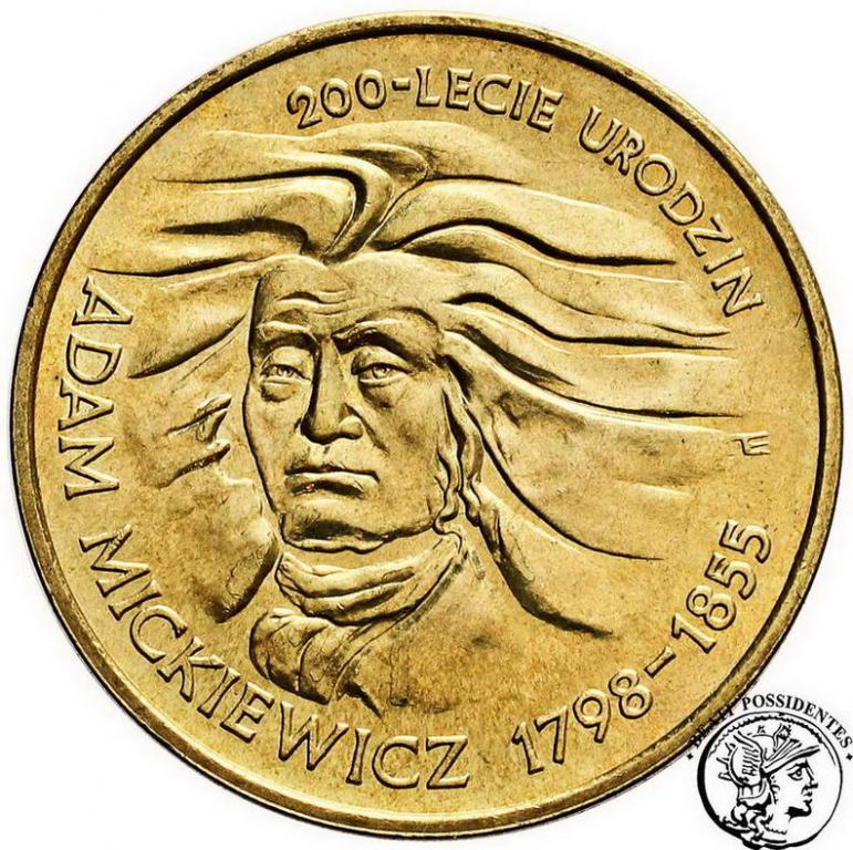 Polska III RP 2 złote 1998 Mickiewicz st. 1