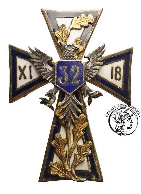 II RP Odznak 32 Pułku Piechoty, wersja oficerska