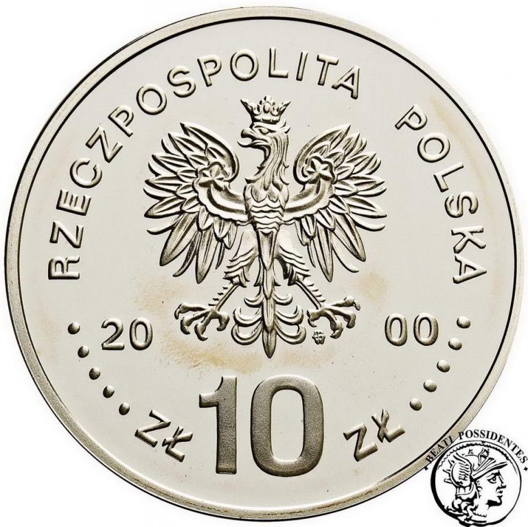 10 złotych 2000 Jan II Kazimierz półpostać st.L