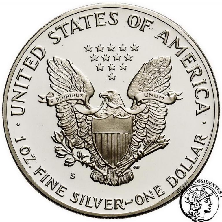 USA 1 $ dolar 1990 Liberty 1 uncja Ag .999 st. L