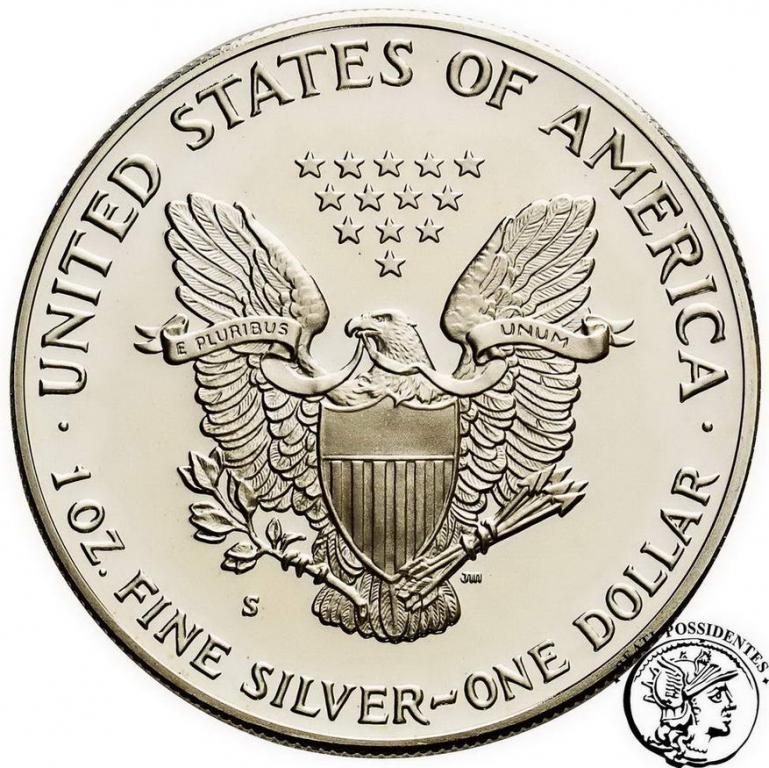 USA 1 $ dolar 1991 Liberty 1 uncja Ag .999 st. L