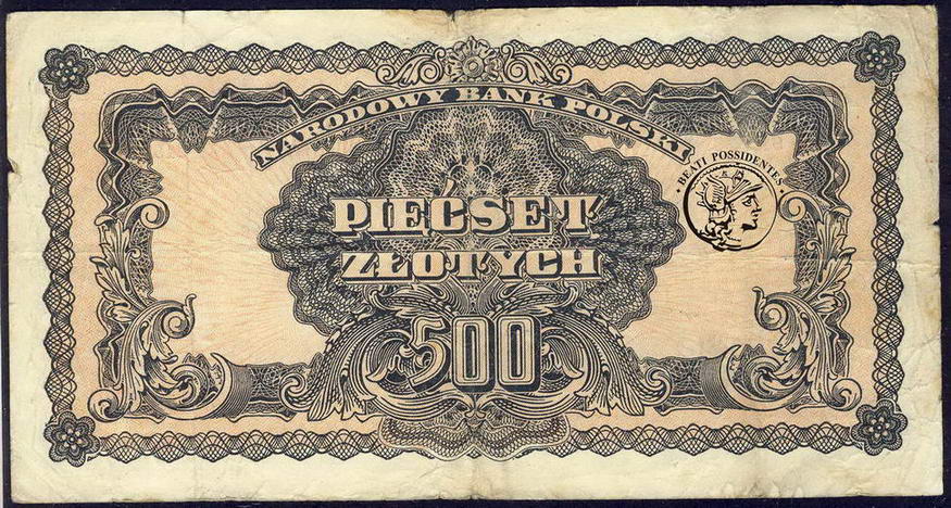 Polska 500 złotych 1944 (obowiązkowe) seria At st5