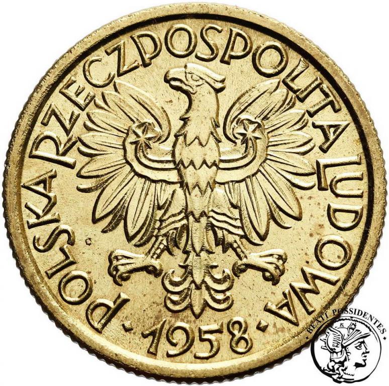 Polska PRÓBA mosiądz 2 złote 1958 st.2