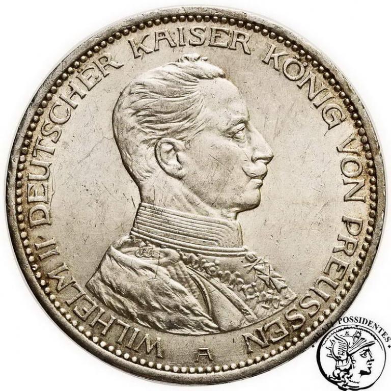 Niemcy Wilhelm II Prusy 3 marki 1914 st. 2-