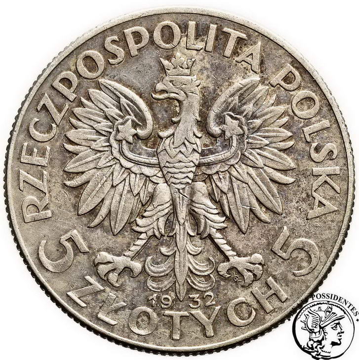 Polska II RP 5 złotych 1932 ze znakiem st. 3
