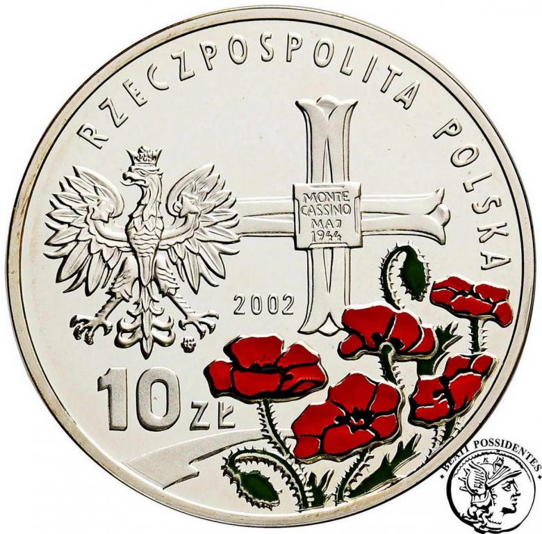 Polska III RP 10 złotych 2002 gen. Anders st.L-