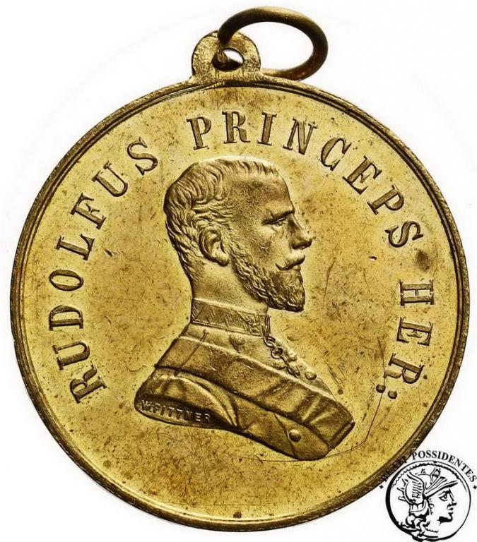 Polska Medal Arcyks Rudolf w Galicji 1887 st. 1-