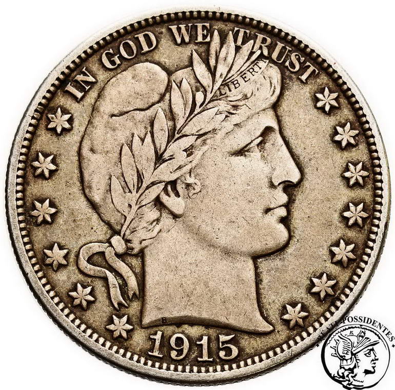 USA 1/2 dolara 1915 D (Denver) st.3+
