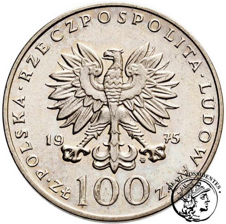 PRL PRÓBA nikiel 100 złotych 1975 Paderewski st.L