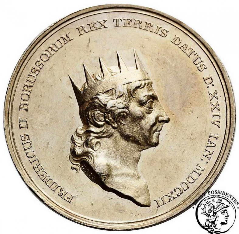 Niemcy medal 1786 SREBRO Fryderyk Wielki st.3+