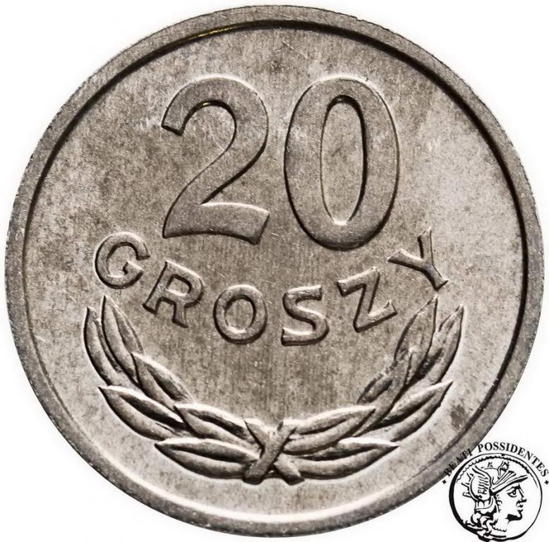Polska PRL 20 groszy Al 1957 st.1