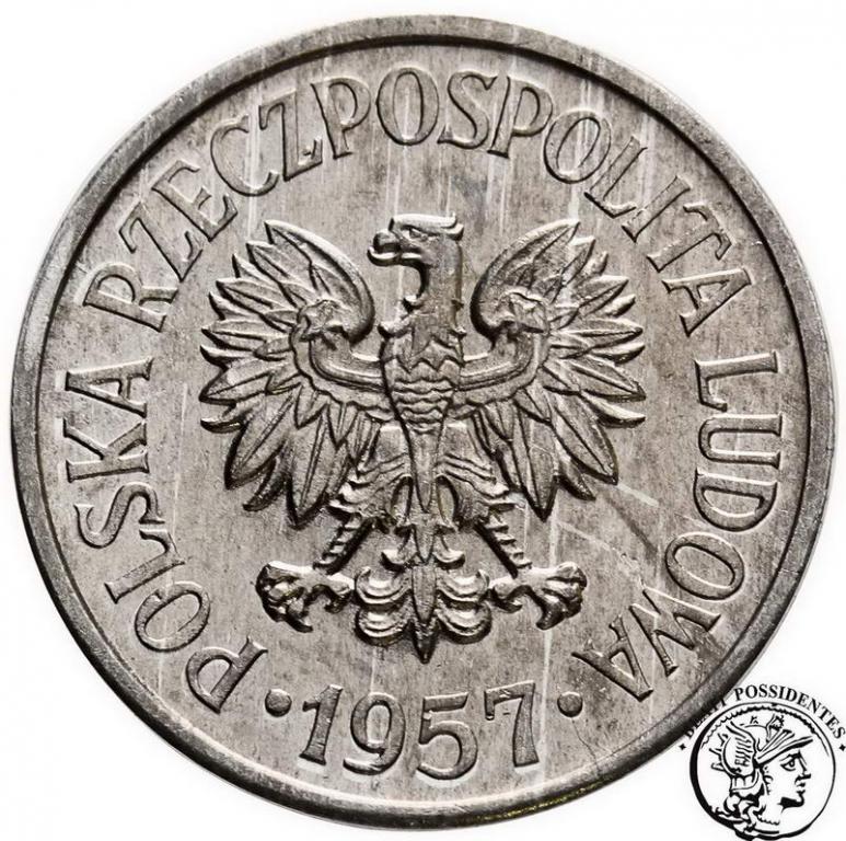 Polska PRL 20 groszy Al 1957 st.1