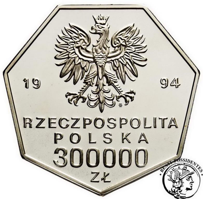 Polska III RP 300 000 zl 1994 Odrodzenie Banku stL