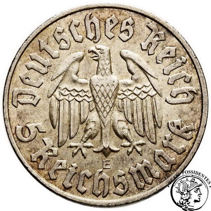 Niemcy III Rzesza 5 Marek 1933 E Luther st. 2