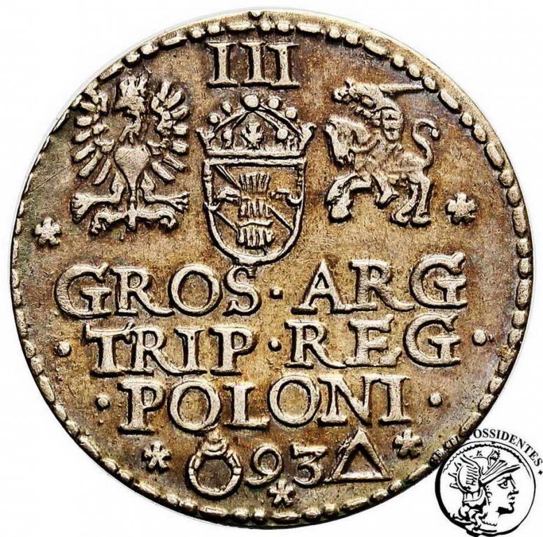 Polska Zygmunt III Waza trojak 1593 Malbork st.2-
