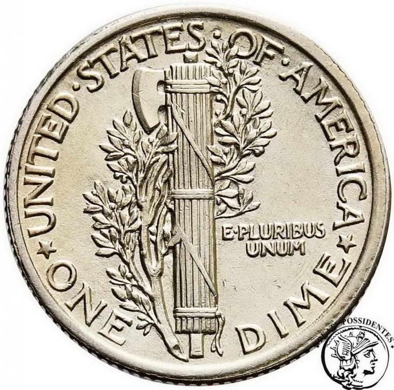 USA 10 centów 1916 st. 2+/1-