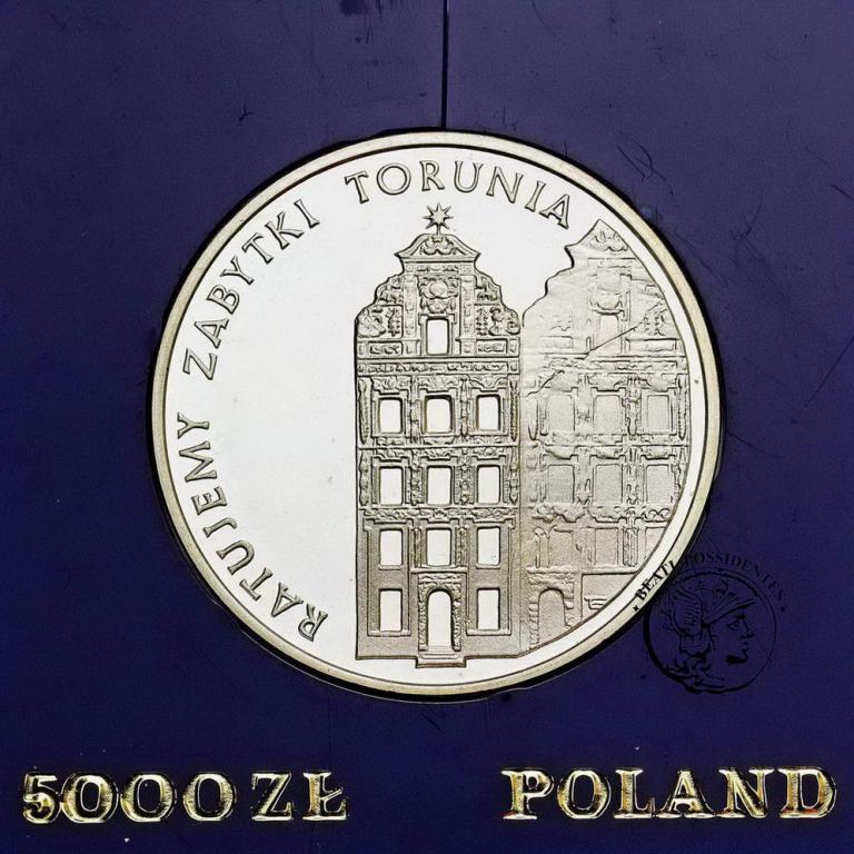 Polska PRL 5000 złotych 1989 Zabytki Torunia st L