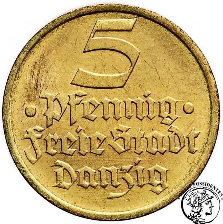 Wolne Miasto Gdańsk 5 fenigów 1932 st. 1-