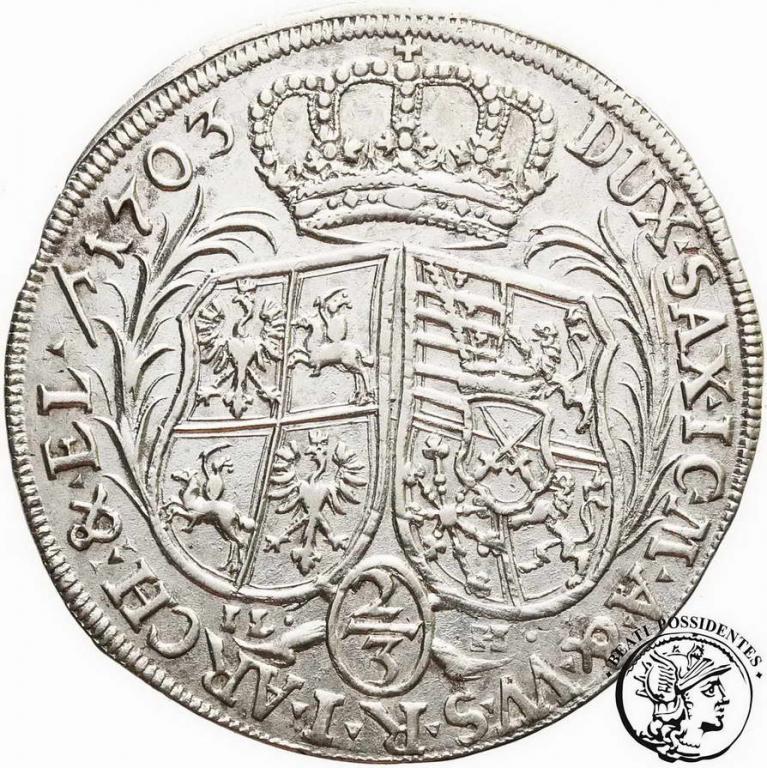 August II Mocny gulden (2/3 talara) 1703 st.3+